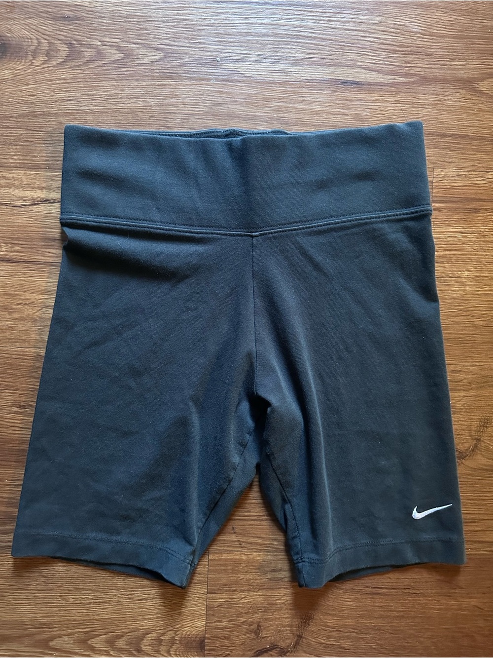 Nike Black Women's Bike Shorts with Swoosh Logo